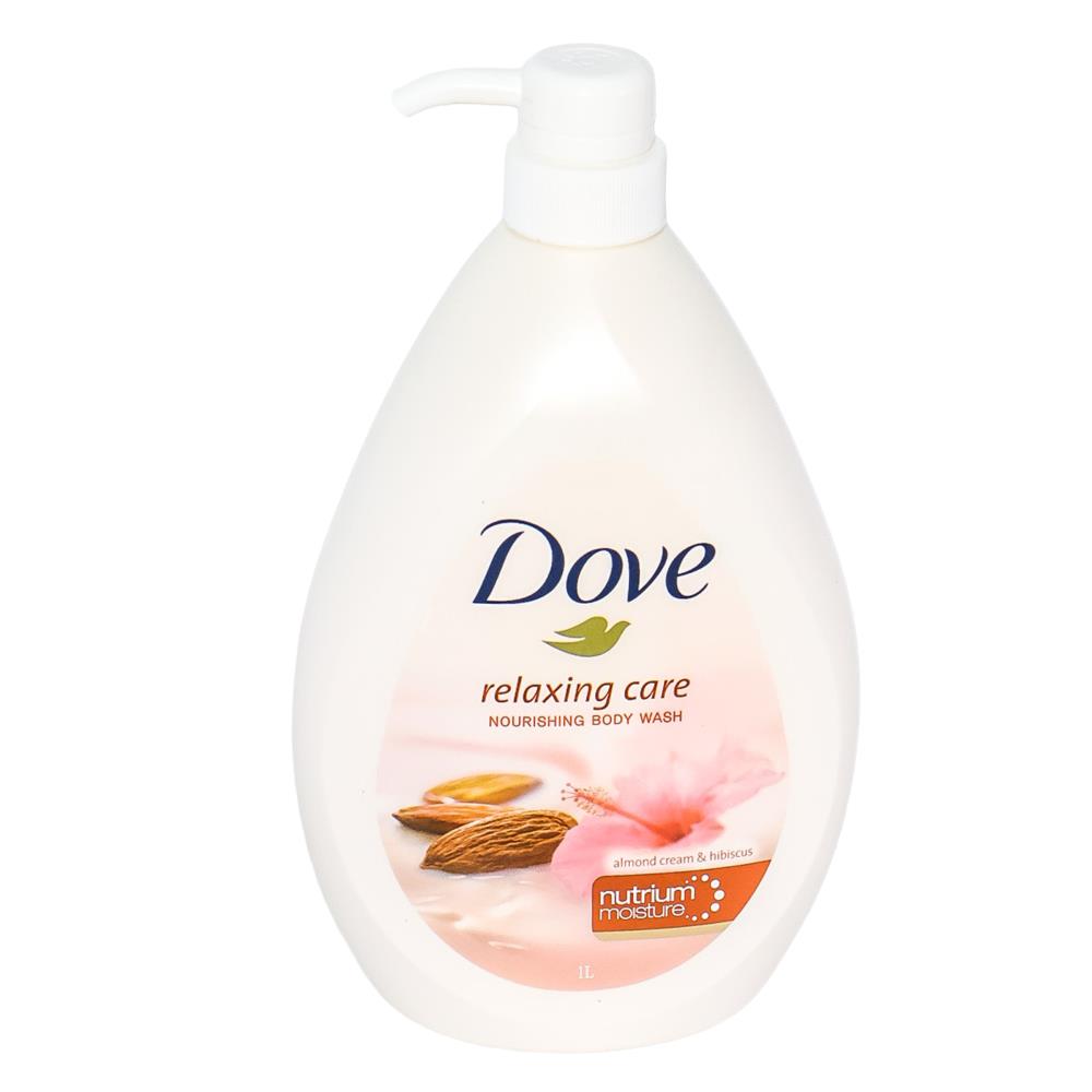 DOVE 1000mL Body Wash Relaxing Care Almond Cream & Hibiscus Nourishing (3 Pack)