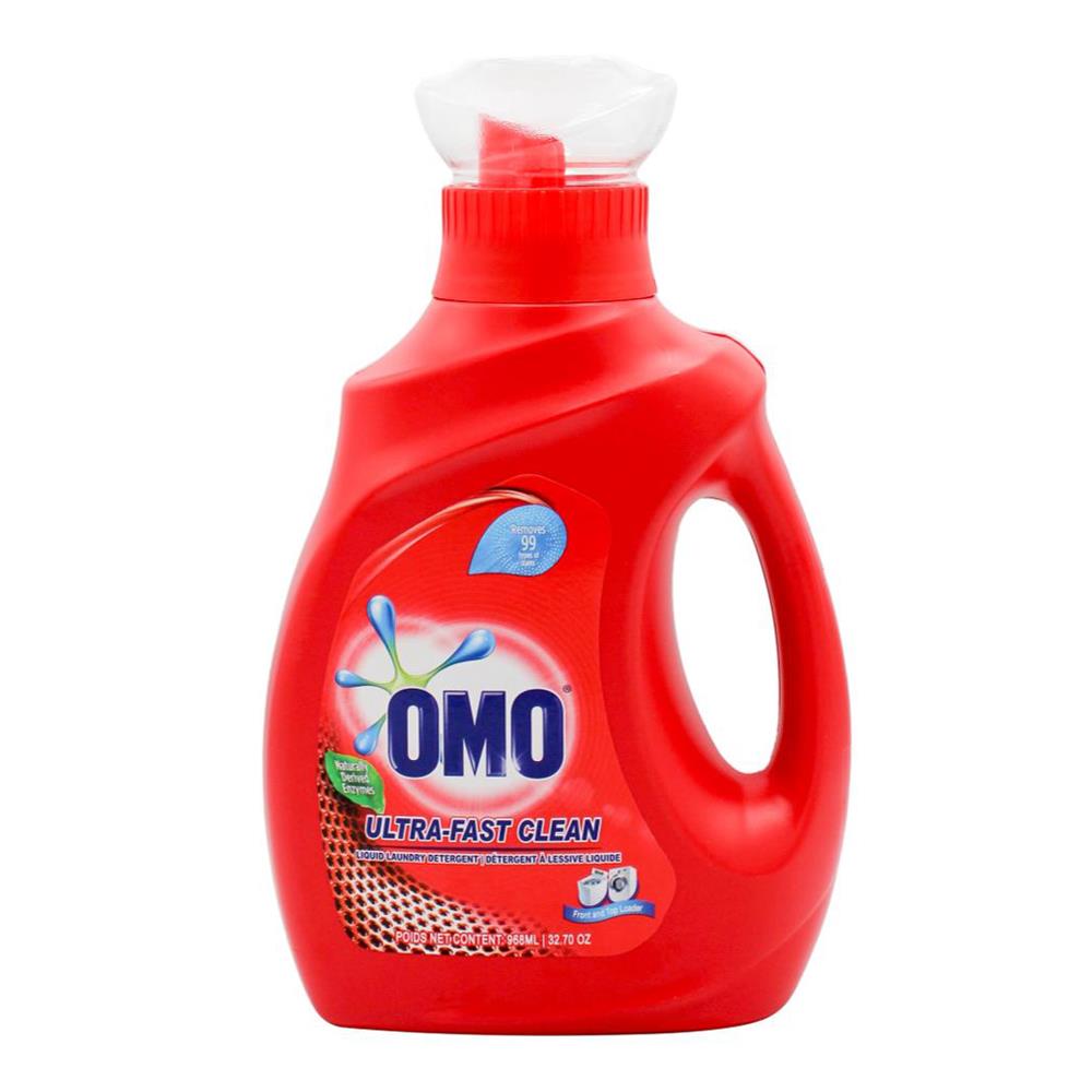Omo Laundry Liquid Detergent Ultra Fast Clean 968ml (12 Pack)