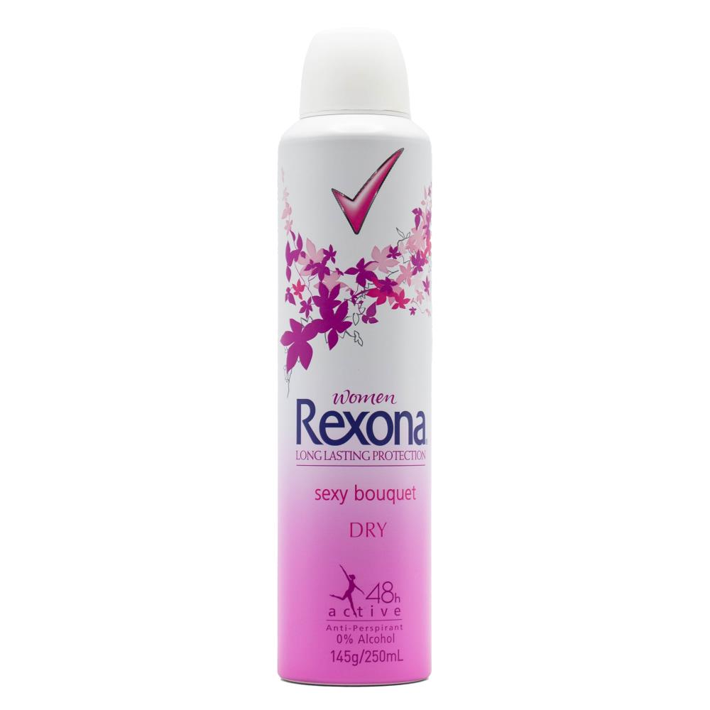 Rexona Antiperspirant Women 48h Active Dry Sexy Bouquet 145g / 250ml (6 Pack)