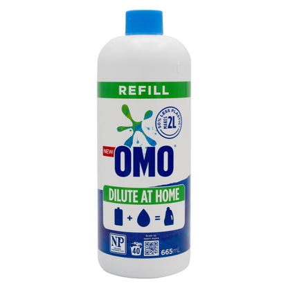 OMO 655mL DILUTE AT HOME REFILL LAUNDRY LIQUID (4x Pack)