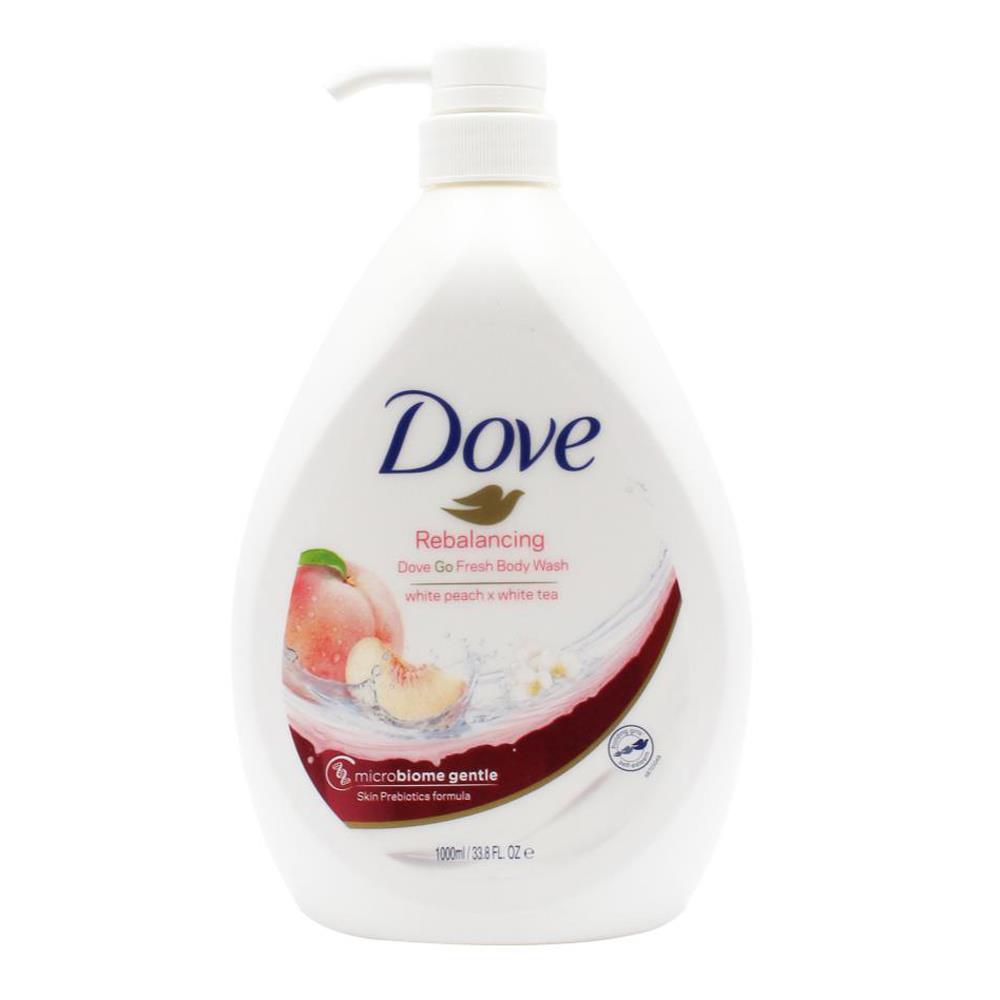 DOVE 1000mL Body Wash White Peach & White Tea Rebalancing (3 Pack)