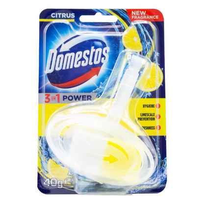 Domestos Toilet Cleaner Cage 3 In 1 Power Citrus 40g (12 Pack)