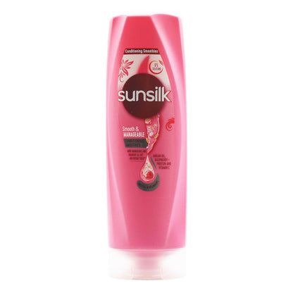 Sunsilk 300ml Conditioner Smooth & Manageable Argan Oil Raspberry Protein And Vitamin C (3x Pack)