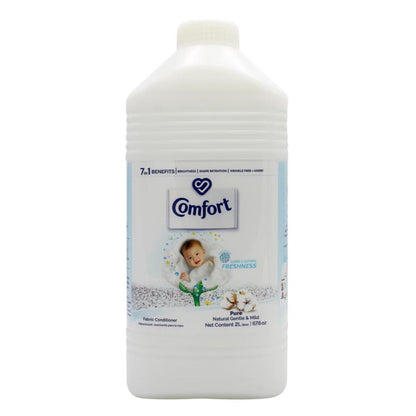 COMFORT 2L FABRIC CONDITIONER PURE NATURAL GENTLE & MILD (6X Pack)