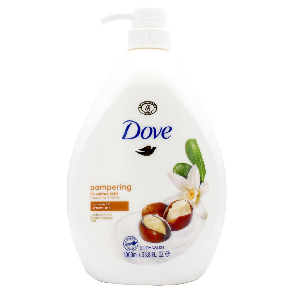 DOVE 1000mL Body Wash Pampering Shea Butter & Vanilla (3 Pack)