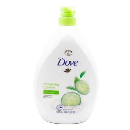 DOVE 1000mL Body Wash Fresh Touch Cucumber & Green Tea Refreshing (3 Pack)