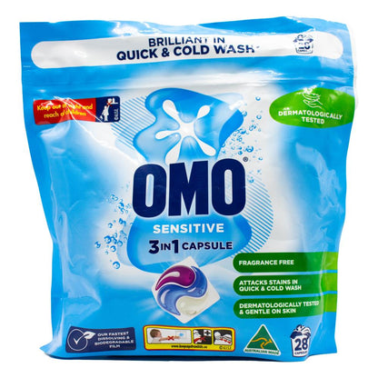 Omo Pk28 3in1 Capsules Sensitive (3x Pack)