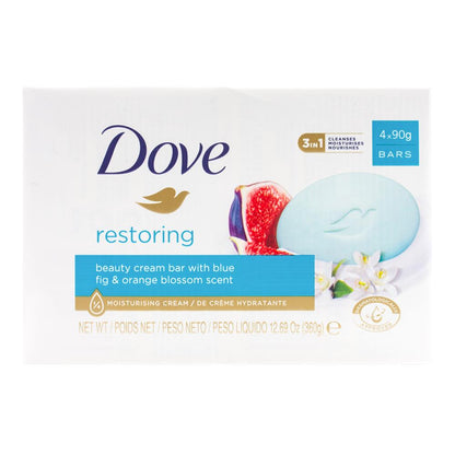 Dove 90g Beauty Cream Bar With Blue Fig And Orange Blossom Scent Restoring 12 x 4Pk (48 Pack)