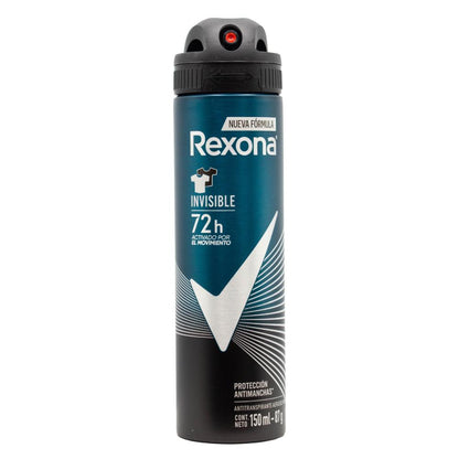 REXONA 150mL / 87G ANTIPERSPIRANT 72H INVISIBLE (12x Pack)