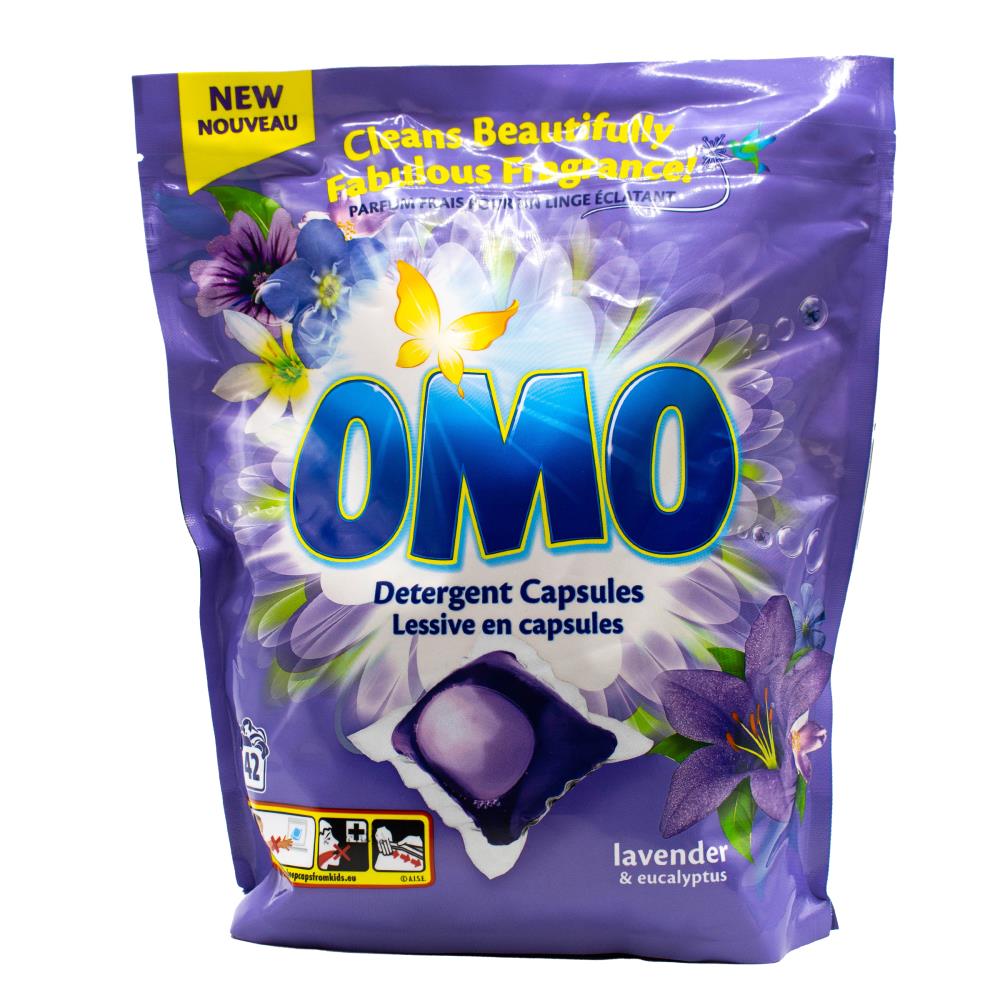 Omo Pk42 Detergent Capsules Lavender And Eucalyptus (4x Pack)