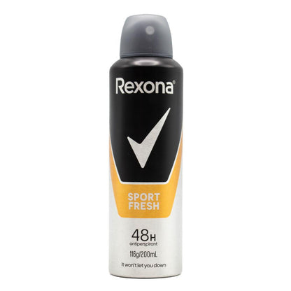 REXONA 116g / 200ml ANTIPERSPIRANT 48HR SPORT FRESH (6x Pack)