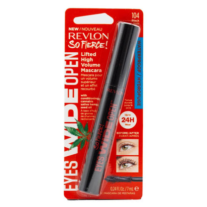 REVLON 7mL MASCARA EYES WIDE OPEN SO FIERCE BLACK NOIR 104 CARDED (2x Pack)