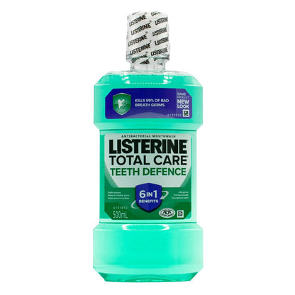 LISTERINE 500mL MOUTHWASH TOTAL CARE TOTAL DEFENCE (4x Pack)