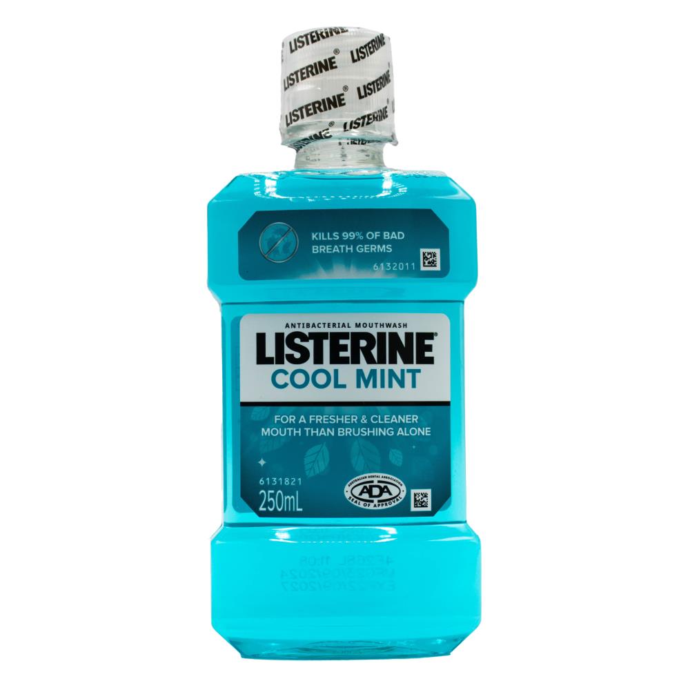 LISTERINE 250ML ANTIBACTERIAL MOUTHWASH COOL MINT (6x Pack)