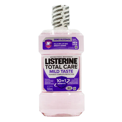 LISTERINE 500mL MOUTH WASH TOTAL CARE MILD TASTE (4x Pack)