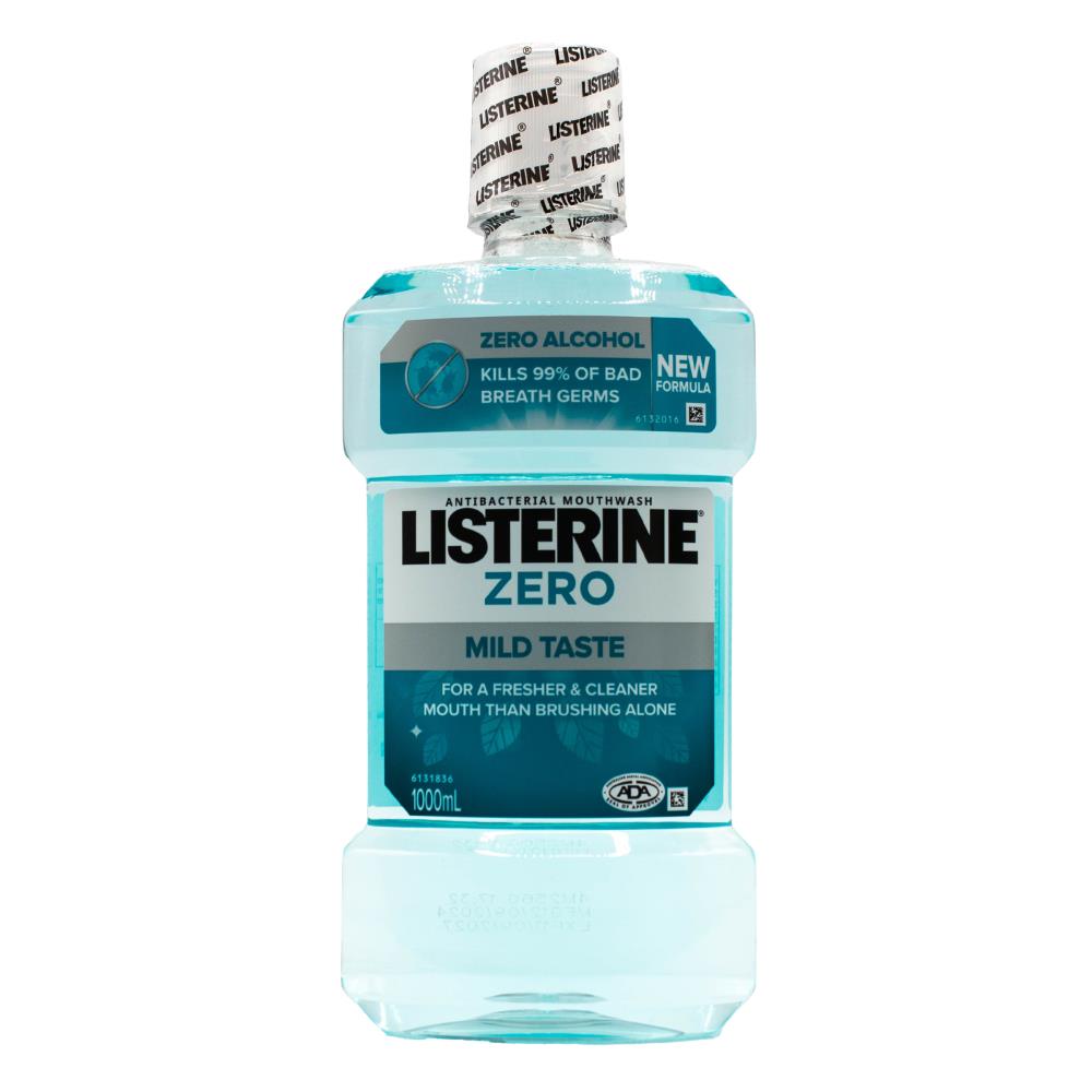 LISTERINE 1L MOUTHWASH ZERO MILD TASTE (4x Pack)