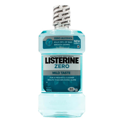 LISTERINE 1L MOUTHWASH ZERO MILD TASTE (4x Pack)