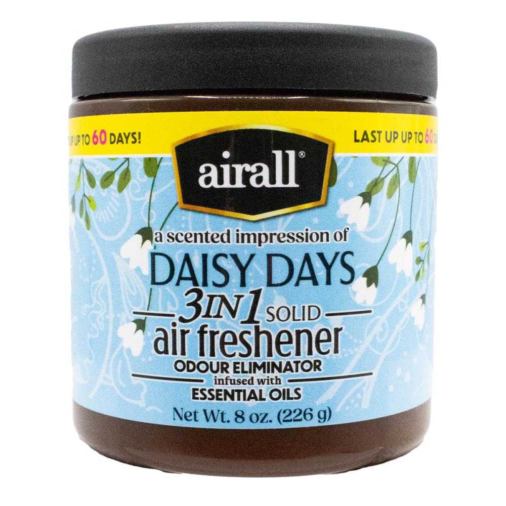 AIRALL 226g AIR FRESHENER SOLID 3 IN 1 ODOUR ELIMINATOR ESSENTIAL OILS A SCENTED IMPRESSION OF DAISY DAYS (12x Pack)
