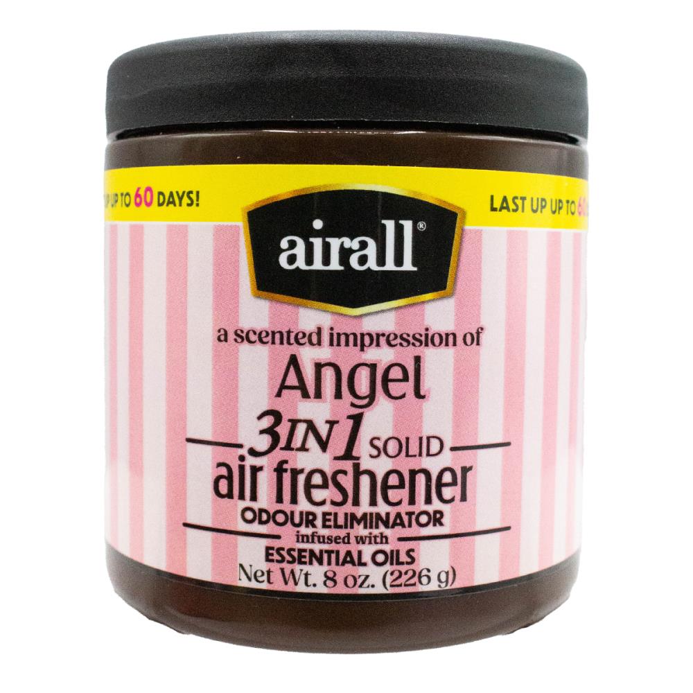 AIRALL 226g AIR FRESHENER SOLID 3 IN 1 ODOUR ELIMINATOR ESSENTIAL OILS A SCENTED IMPRESSION ANGEL (12x Pack)