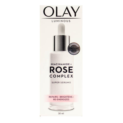 Olay Luminous 30ml Niacinamide + Rose Complex Super Serum Repairs Tired And Dull Skin (6x Pack)
