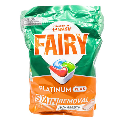 Fairy PK56 Dishwasher Capsules Platinum Plus Tropical Stain Removal (4 Pack)