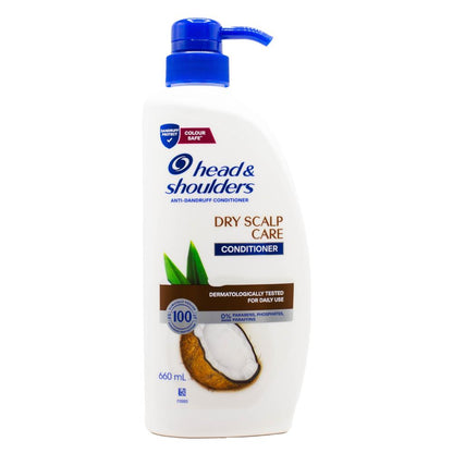 HEAD AND SHOULDERS 660mL CONDITIONER ANTI DANDRUFF DRY SCALP CARE COLOUR SAFE (3x Pack)
