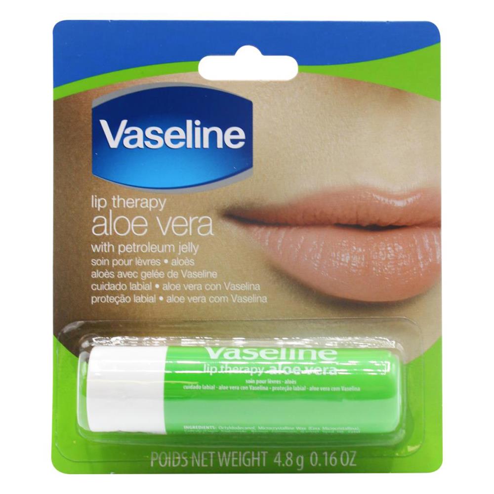 Vaseline 4.8g Lip Therapy Aloe Vera With Petroleum Jelly (24x Pack)