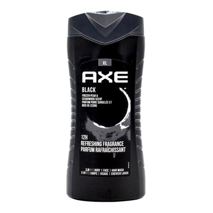 Axe 400ml 3 In 1 Body + Face + Hair Wash Black ( 6x Pack)