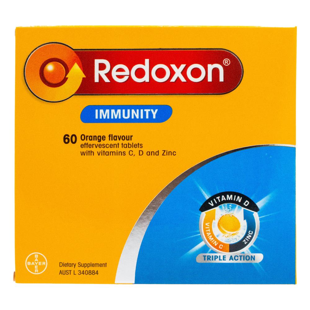 REDOXON PK4 x15 EFFERVESCENT TABLETS IMMUNITY WITH VITAMIN C, D AND ZINC ORANGE FLAVOUR (10x Pack)