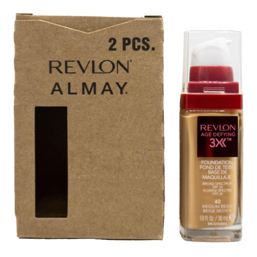 Revlon 30mL Foundation Age Defying SPF20 Medium Beige 40 (2 Pack)