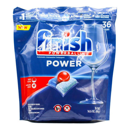 Finish Powerball Dishwasher Tablets Power 4 x 36Pk (144 Tablets)