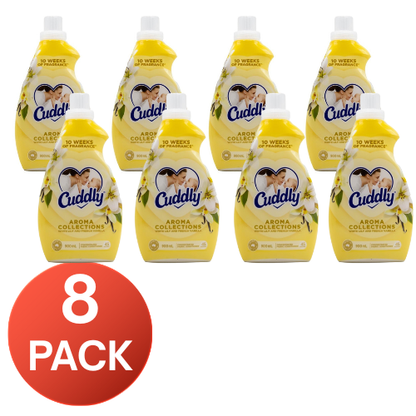 Cuddly Fabric Conditioner 900mL Concentrated Aroma Collection White Lily & French Vanilla (8 pack)